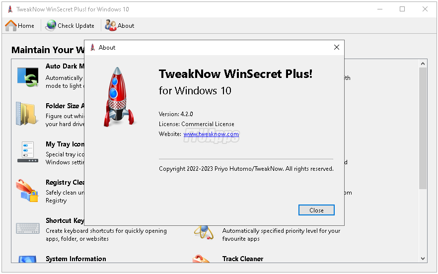 TweakNow WinSecret Plus! for Windows 11 and 10 4.9.14 for mac instal